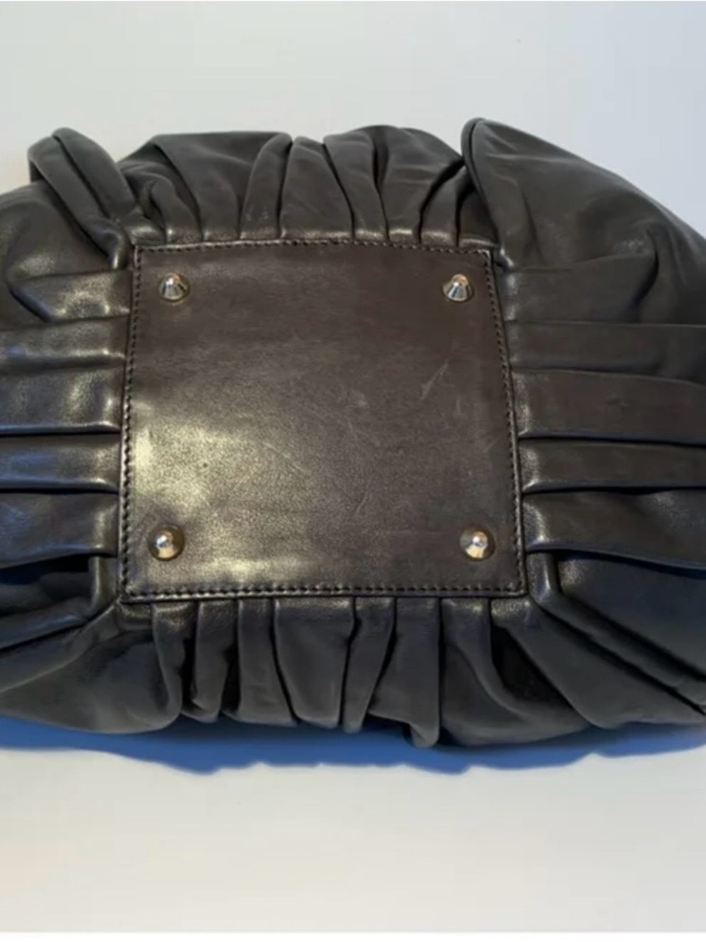 KALLISTÉ Large Soft Black Pleated Leather Tote! Made in Italy! Roomy! - Picture 2 of 15